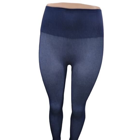 Spanx Look At Me Now Seamless Leggings Women’s‎ Size Small Blue Pull-On Shaping - Picture 3 of 14